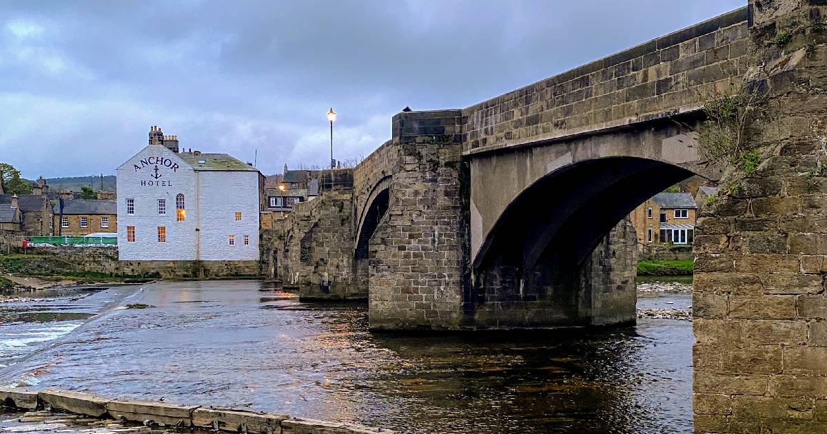 The Anchor Hotel exterior on the River Tyne in Haydon Bridge